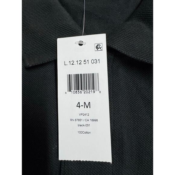Lacoste Classic Fit Black Short Sleeve Polo Shirt Mens Medium Cotton casual - Picture 4 of 5